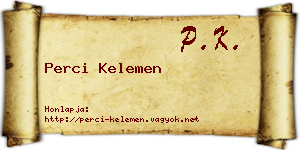 Perci Kelemen névjegykártya